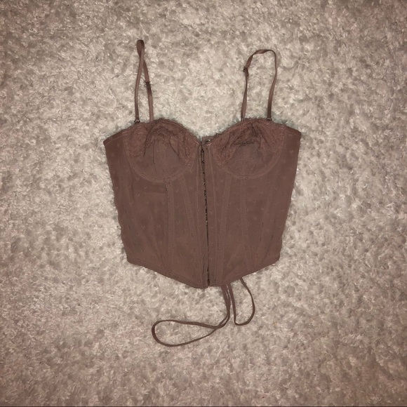 Lucy Dot Mesh Corset Top - Picture 2 of 4